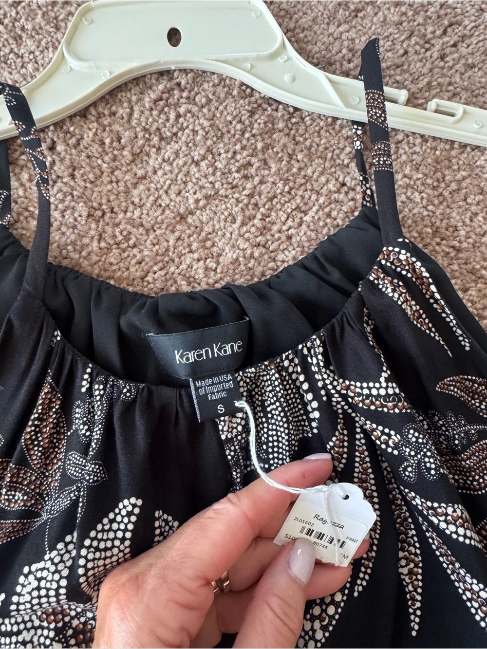 Karen Kane Black spaghetti strap Camisole